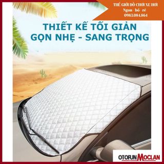 Bạt phủ kính lái xe ô tô - bạt kính lái 4 lớp tráng nhôm cách nhiệt chống nóng cực tốt giá sỉ