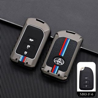 Ốp khóa kim loại - Vỏ bọc chìa smartkey ô tô TOYOTA Yaris Vios G 2015-2020