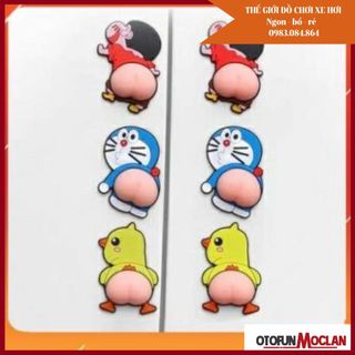 Set 2 miếng dán sticker doremon silicon chống va đập
