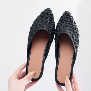 Dép sục mủ in hoa hồng nổi 3f