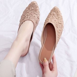 Dép sục mủ in hoa hồng nổi 3f