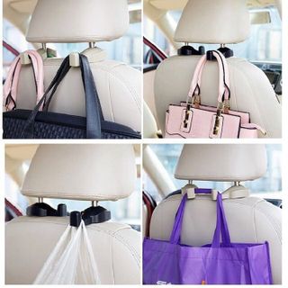Giá kẹp điện thoại ô tô có kèm móc treo đồ ghế sau ô tô, móc treo túi sau ô tô, móc treo đồ ghế sau ô tô