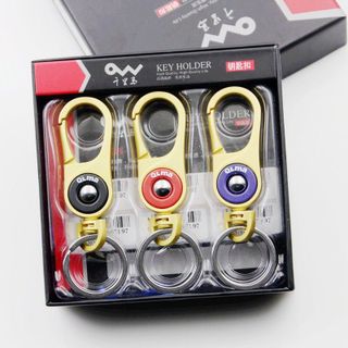 (TẶNG QUÀ MÓC THẤT LẠC) Móc khóa mạ vàng xoay 360 độ - Móc khóa ô tô xe máy QLma 6719 CAO CẤP giá sỉ