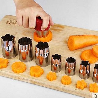 Dụng Cụ Cắt Tỉa Rau Củ Hình Hoa 8 Món Bằng Tay