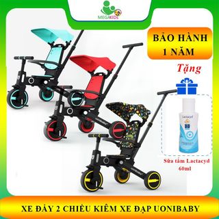 (Hàng cao cấp) Xe đẩy 2 chiều gấp gọn kiêm xe đạp 3 bánh 7 trong 1 Cho Bé UoniBaby/Playkids - Chính Hãng- Bảo hành 1 năm giá sỉ