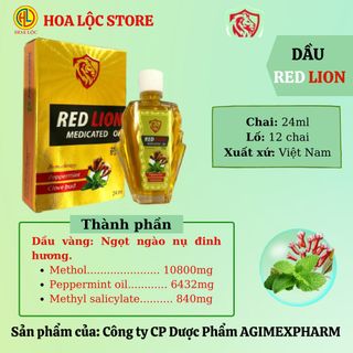 Dầu Red Lion - Dầu Vàng Lố 12 Chai - Chai 24ml giá sỉ