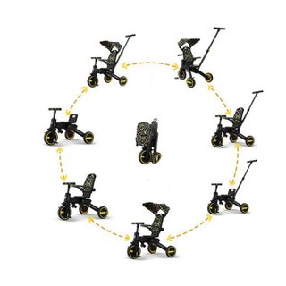 (Hàng cao cấp) Xe đẩy 2 chiều gấp gọn kiêm xe đạp 3 bánh 7 trong 1 Cho Bé UoniBaby/Playkids - Chính Hãng- Bảo hành 1 năm