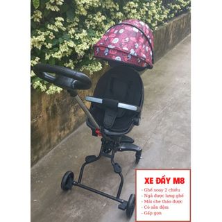 Xe đẩy 2 chiều gấp gọn M8 có chế độ ngồi và ngả