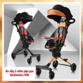 Xe đẩy dạo chơi gấp gọn xoay 2 chiều Baobaohao V3, V5B, V8 có thanh bảo vệ bé kín an toàn tuyệt đối