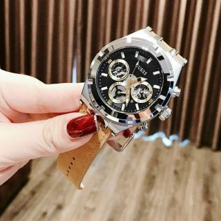 ĐỒNG HỒ GUEES NAM NÂU DA LỘN CHÍNH HÃNG
