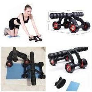Con Lăn 4 Bánh Tập Bụng, Tập Cơ Bụng Cao Cấp Đảm Bảo Chắc Chắn + Tặng miếng thảm