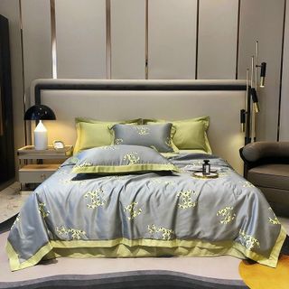 Bộ chăn ga gối lụa Tencel, set ga gối chăn trần 4 món lụa cao cấp mềm mịn mát lạnh