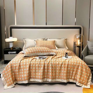 Bộ chăn ga gối lụa Tencel, set ga gối chăn trần 4 món lụa cao cấp mềm mịn mát lạnh
