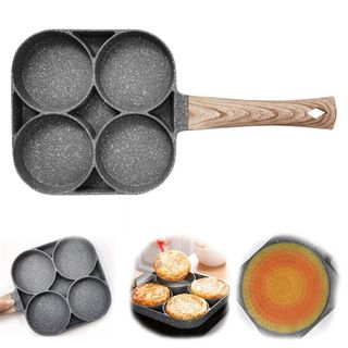 Khuôn Chảo Chiên Rán Trứng Làm Bánh 4 Ngăn 4 Lỗ Chống Dính