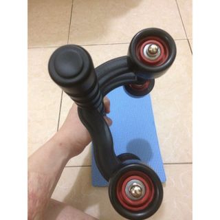 Con Lăn 4 Bánh Tập Bụng, Tập Cơ Bụng Cao Cấp Đảm Bảo Chắc Chắn + Tặng miếng thảm