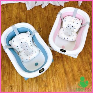Chậu tắm gấp gọn có nhiệt kế tiện dụng kèm phao cho bé yêu giá sỉ