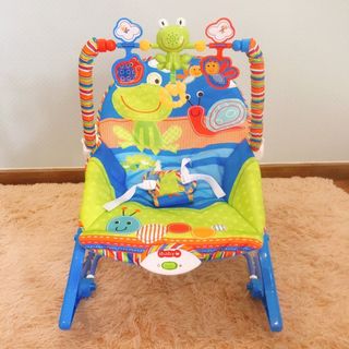 Ghế rung bập bênh có nhạc, có đồ chơi Ibaby Infant to Toddler Rocker