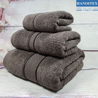 Combo 3 Khăn Hanoitex 100% Cotton Dày Dặn, Mềm Mại Thấm Hút Cực Tốt