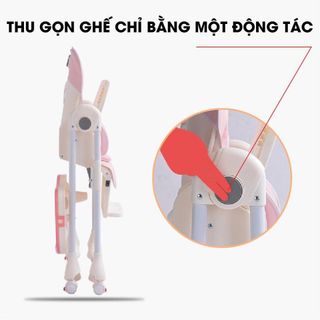 Ghế ăn dặm đa năng cho bé Aricare 1015 có 7 mức nâng hạ độ cao, 3 chế độ ngả, dùng cho bé từ 4 tháng - 5 tuổi