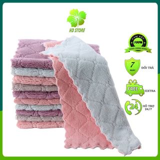 Khăn lau bếp gia dụng mẫu mới 2 mặt siêu thấm hút mềm mịn