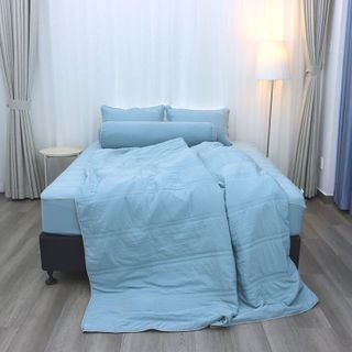 Bộ ga giường chần bông K-bedding By Everon chất vải MicroModal màu Xanh Nhạt KMMS203 (4 món)