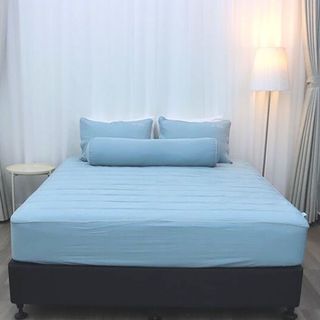 Bộ ga giường chần bông K-bedding By Everon chất vải MicroModal màu Xanh Nhạt KMMS203 (4 món)