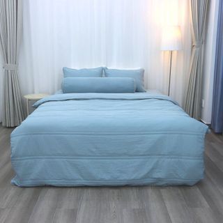 Bộ ga giường chần bông K-bedding By Everon chất vải MicroModal màu Xanh Nhạt KMMS203 (4 món)