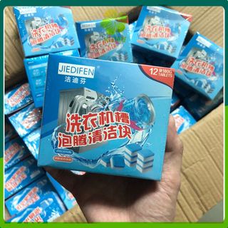 Viên Tẩy Vệ Sinh Lồng Máy Giặt Diệt khuẩn và Tẩy Chất Cặn Lồng Máy Giặt Hiệu Quả [Hộp 12 viên]