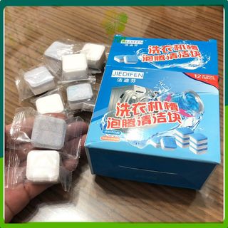 Viên Tẩy Vệ Sinh Lồng Máy Giặt Diệt khuẩn và Tẩy Chất Cặn Lồng Máy Giặt Hiệu Quả [Hộp 12 viên]