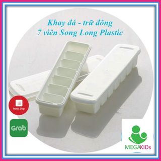 Khay đá/khay trữ đồ ăn dặm có nắp đậy SONG LONG (7 viên) giá sỉ