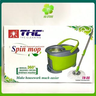 [Cao Cấp] Bộ lau nhà 360 độ thông minh tự vắt THC-3S Spin Mop