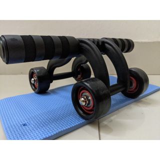 Con Lăn 4 Bánh Tập Bụng, Tập Cơ Bụng Cao Cấp Đảm Bảo Chắc Chắn + Tặng miếng thảm