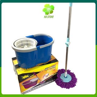 Bộ lau nhà thông minh 360 độ tự vắt Model VL6 Nhựa - cây lau inox bàn xoay nhựa
