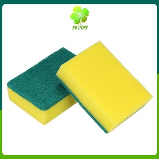 Miếng Rửa Chén Bát 2 Lớp Vàng Xanh SAMRAN