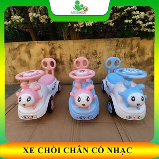 Xe chòi chân có nhạc đầu thỏ cho bé