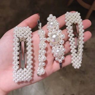 Set 4 Kẹp Tóc Ngọc Trai Nhân Tạo Siêu Sang Chảnh Cho Các Nàng Điệu