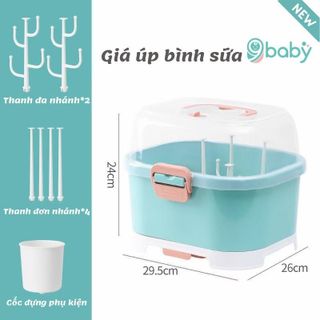 Giá úp bình sữa Jupin cao cấp có nắp đậy mẫu mới