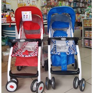 Xe đẩy du lịch cho bé 3 tư thế baobaohao 711 ( màu đỏ-xanh dương)