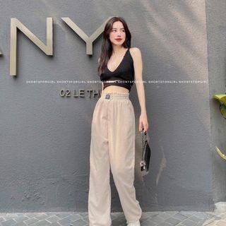 Quần nhung sọc suông nữ giá sỉ