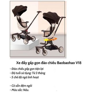 (Hàng cao cấp) Xe đẩy 2 chiều dạo chơi gấp gọn Baobaohao V1, V3, V5, V5B, V8,V18 hàng chính hãng Bảo hành 12 tháng