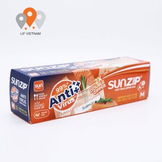 [Hàng ThaiLan] Túi Zip Kháng Khuẩn Đựng Thực Phẩm - Sunzip Anti Virus - Size M giá sỉ