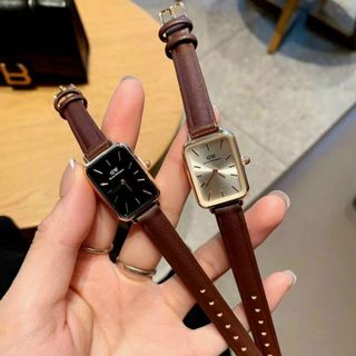 ĐỒNG HỒ D W DÂY DA VUÔNG NỮ XINH