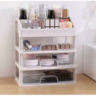 Kệ tủ đựng mỹ phẩm đồ trang điểm trong suốt 4 tầng Tashuan TS