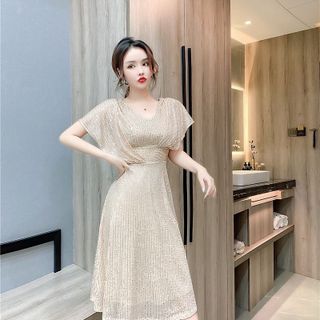 ĐẦM XOÈ KIM SA CÁNH TIÊN CAO CẤP - DT1479 - xưởng may đô thành