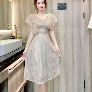 ĐẦM XOÈ KIM SA CÁNH TIÊN CAO CẤP - DT1479 - xưởng may đô thành