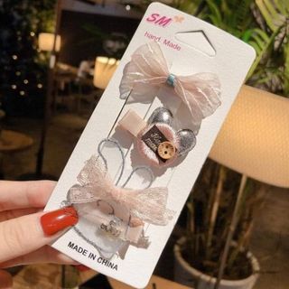Set 3, set 4 Kẹp Tóc Cho Bé Gái Phong Cách Hàn Quốc Xinh Xắn, Đáng Yêu