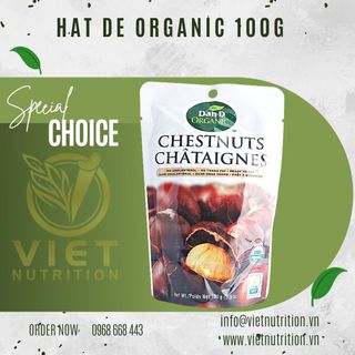 Hạt dẻ tách vỏ Chestnut Organic 100g