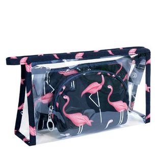 Bộ 3 Túi Đựng Mỹ Phẩm Hạc Hồng