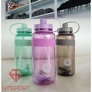 Bình Đựng Nước Thể Thao Tập Gym 2000ml dành cho người lười uống nước có dây đeo và ống hút tiện lợi
