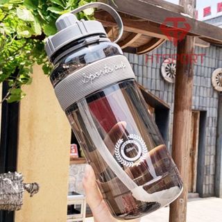 Bình Đựng Nước Thể Thao Tập Gym 2000ml dành cho người lười uống nước có dây đeo và ống hút tiện lợi